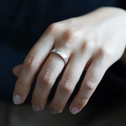 Leaf vein OPEN RING (free size)  / SV925 ≪送料無料≫ 葉っぱ 18枚目の画像