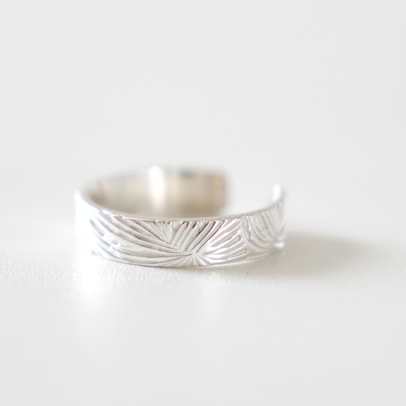 Leaf vein OPEN RING (free size)  / SV925 ≪送料無料≫ 葉っぱ 13枚目の画像