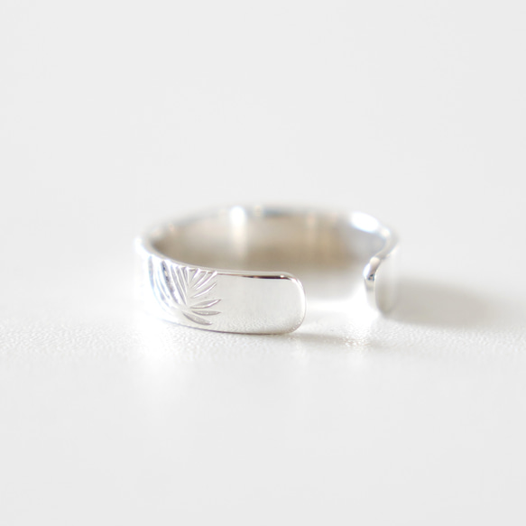 Leaf vein OPEN RING (free size)  / SV925 ≪送料無料≫ 葉っぱ 11枚目の画像
