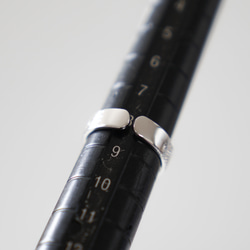 Leaf vein OPEN RING (free size)  / SV925 ≪送料無料≫ 葉っぱ 7枚目の画像