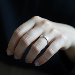 Leaf vein OPEN RING (free size)  / SV925 ≪送料無料≫ 葉っぱ 3枚目の画像