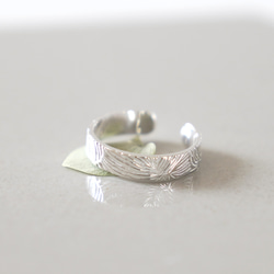 Leaf vein OPEN RING (free size)  / SV925 ≪送料無料≫ 葉っぱ 20枚目の画像