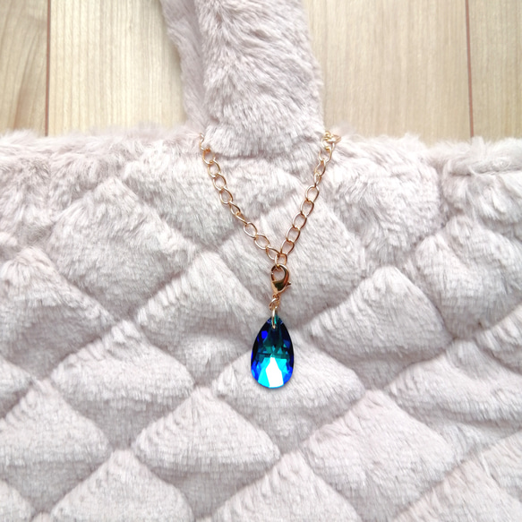 大人気【きらめく宝石雨の雫アンブレラマーカー】【キーホルダーに変更可能】　キラキラ　オーロラ　ガラス　雨　しずく　雫 17枚目の画像