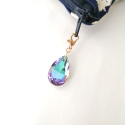 大人気【きらめく宝石雨の雫アンブレラマーカー】【キーホルダーに変更可能】　キラキラ　オーロラ　ガラス　雨　しずく　雫 9枚目の画像