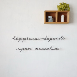 【スターターセット2025｜名言＆ツバメのワイヤーアート】幸せかどうかは自分次第 アリストテレス 3枚目の画像