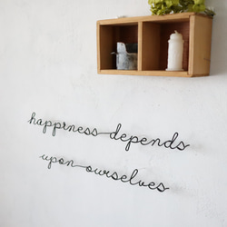 【スターターセット2025｜名言＆ツバメのワイヤーアート】幸せかどうかは自分次第 アリストテレス 4枚目の画像