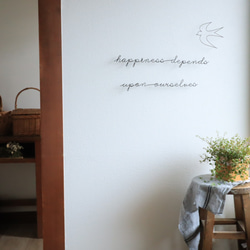 【スターターセット2025｜名言＆ツバメのワイヤーアート】幸せかどうかは自分次第 アリストテレス 10枚目の画像