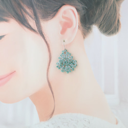 【スターターセット】タティングレースのピアス（イヤリング）２点セット 7枚目の画像