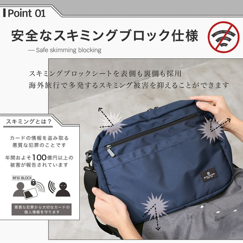 大きめ】ボディバッグ エコナイロン 撥水 軽量 ショルダーバッグ