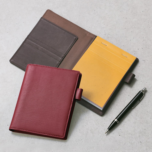 ロデイアカバー a6 サイズ No13 本革 プレミアムレザー ペンホルダー ポケット刺 収納可 メモ帳 RD2 1枚目の画像