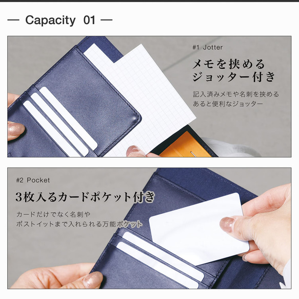 ロデイアカバー a6 サイズ No13 本革 プレミアムレザー ペンホルダー ポケット刺 収納可 メモ帳 RD2 4枚目の画像