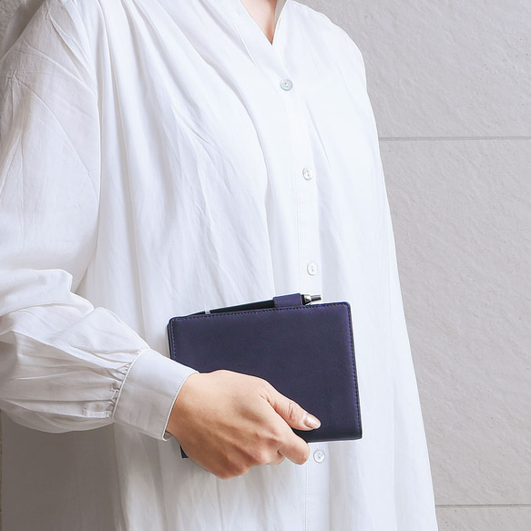 ロデイアカバー a6 サイズ No13 本革 プレミアムレザー ペンホルダー ポケット刺 収納可 メモ帳 RD2 9枚目の画像