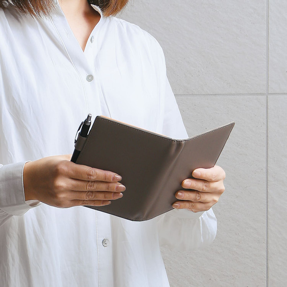 ロデイアカバー a6 サイズ No13 本革 プレミアムレザー ペンホルダー ポケット刺 収納可 メモ帳 RD2 12枚目の画像