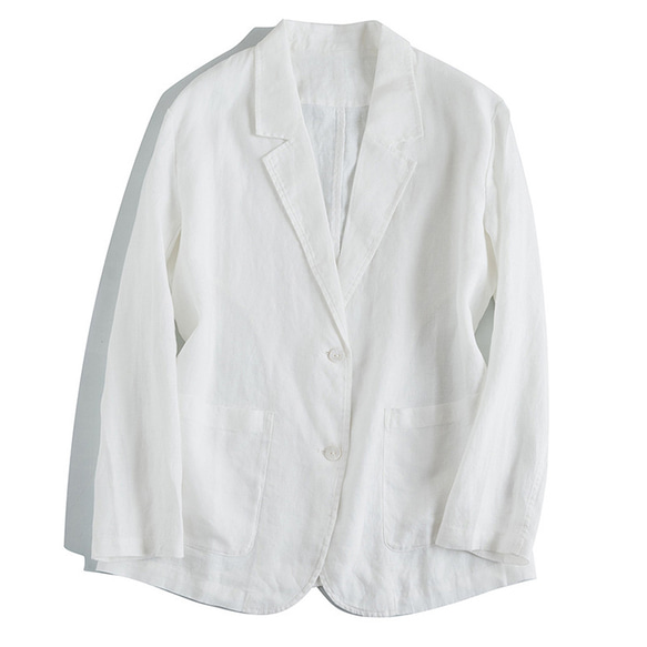 リネンジャケット　リネンスーツ　通勤ブレザージャケット　テーラード　5色　M-Lサイズ　L617 17枚目の画像