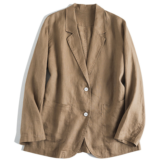 リネンジャケット　リネンスーツ　通勤ブレザージャケット　テーラード　5色　M-Lサイズ　L617 19枚目の画像