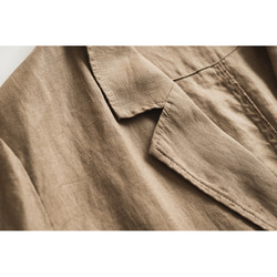 リネンジャケット　リネンスーツ　通勤ブレザージャケット　テーラード　5色　M-Lサイズ　L617 8枚目の画像