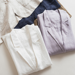 リネンジャケット　リネンスーツ　通勤ブレザージャケット　テーラード　5色　M-Lサイズ　L617 5枚目の画像