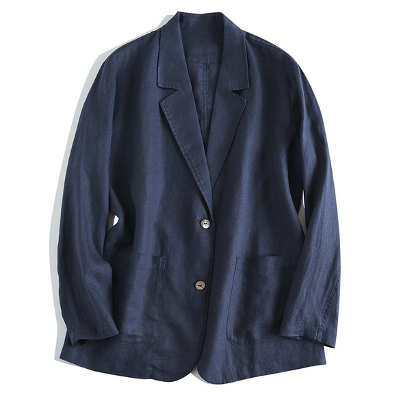 リネンジャケット　リネンスーツ　通勤ブレザージャケット　テーラード　5色　M-Lサイズ　L617 15枚目の画像