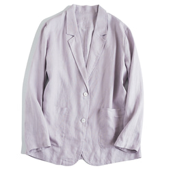 リネンジャケット　リネンスーツ　通勤ブレザージャケット　テーラード　5色　M-Lサイズ　L617 16枚目の画像