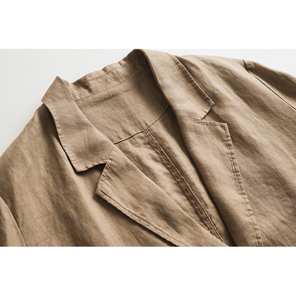 リネンジャケット　リネンスーツ　通勤ブレザージャケット　テーラード　5色　M-Lサイズ　L617 6枚目の画像