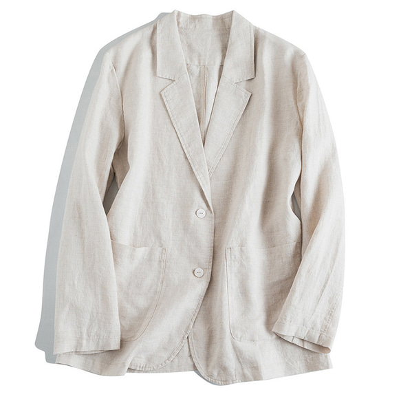 リネンジャケット　リネンスーツ　通勤ブレザージャケット　テーラード　5色　M-Lサイズ　L617 18枚目の画像