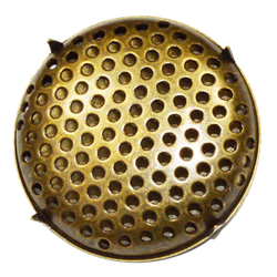 アクセサリーパーツ 金具 シャワーブローチピン 30mm 金古美 アンティークゴールド 2枚目の画像