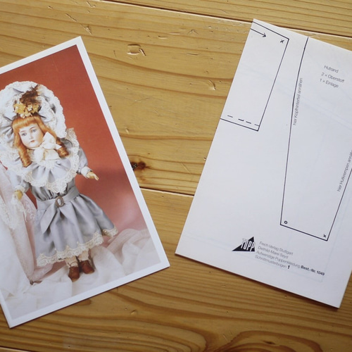 ドール服の型紙 人形服ドレス ドールハウス アンティークドール ビスク