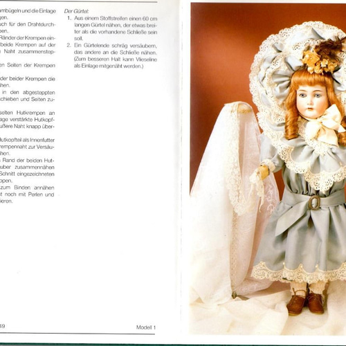 ドール服の型紙 人形服ドレス ドールハウス アンティークドール ビスク