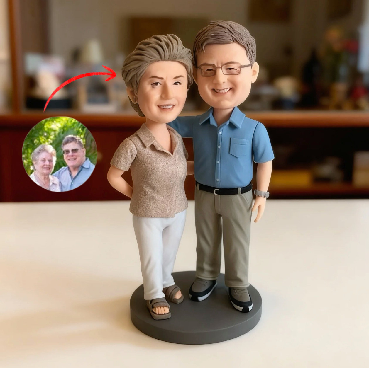 【オーダーメイド】お写真からの 全身オリジナルフィギュア かわいいフィギュア 人形 二人 粘土 誕生日 記念品 お祝い