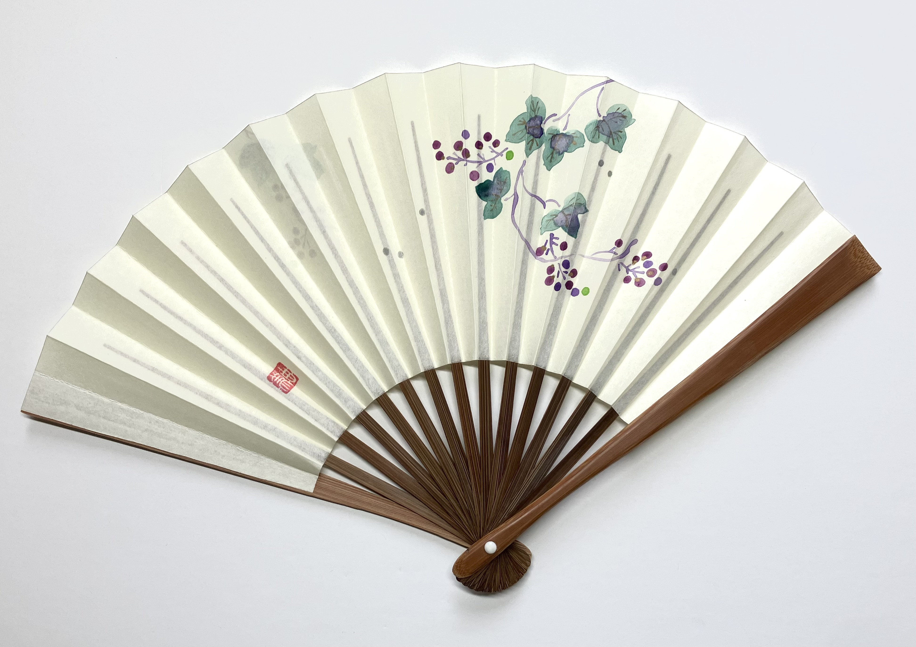 趣 -omomuki- お茶扇子「野葡萄」　京扇子