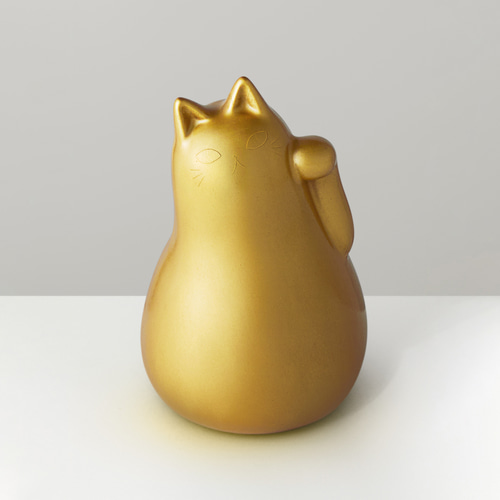 新作・受注生産》lucky cat 伝統工芸士による金粉仕様（磁器・招き猫