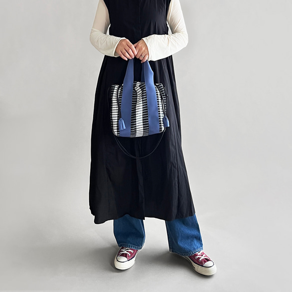【 NEW 】ジャガードファブリックの２WAYショルダーバッグ 18枚目の画像