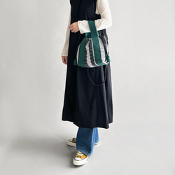 【 NEW 】ジャガードファブリックの２WAYショルダーバッグ 16枚目の画像