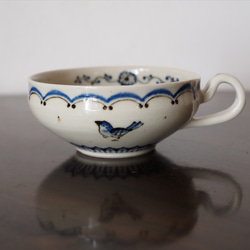 中西申幸　鳥遊戯画湯呑み茶托付　四ツ葉絵皿　セット　光萌窯 中西申幸 鳥遊戯画湯呑み茶托付 四ツ葉絵皿 セット 光萌窯 中西申幸 鳥