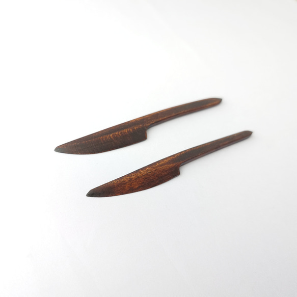 拭き漆 菓子切り 3枚目の画像