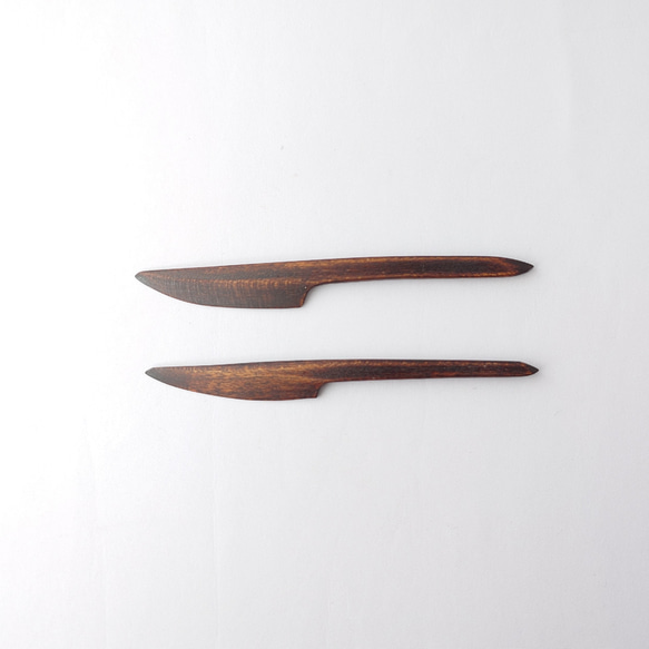 拭き漆 菓子切り 1枚目の画像