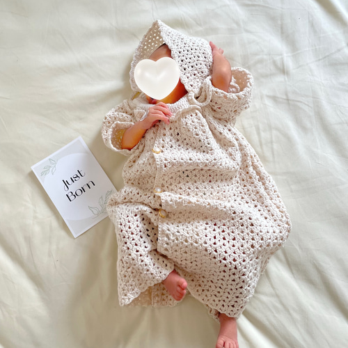 受注生産】ベビー セレモニードレス＆ボンネットセット｜ 新生児～6か