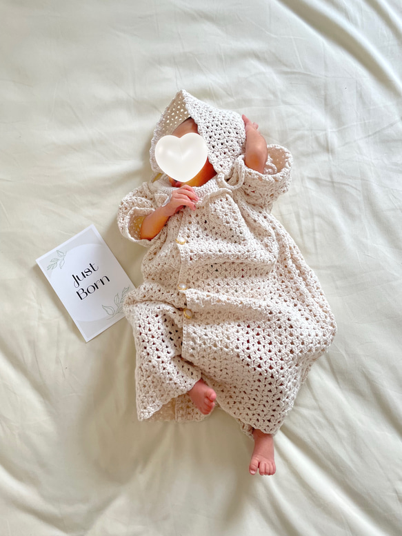 de / laceセレモニーロンパース（short） 半袖 ボンネットセット lace