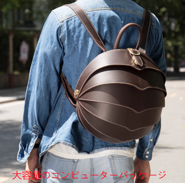 手作りのオリジナルレザーパーソナライズされたカブトムリバックパックレトロトップレイヤーカウハイドバックパック