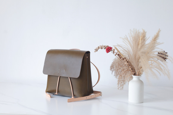 ＊TANGENT LINEAR 牛革手作りリュックサックレザーバックパック＊ 牛革手作りリュックサックレザーバックパック リュック・バックパック