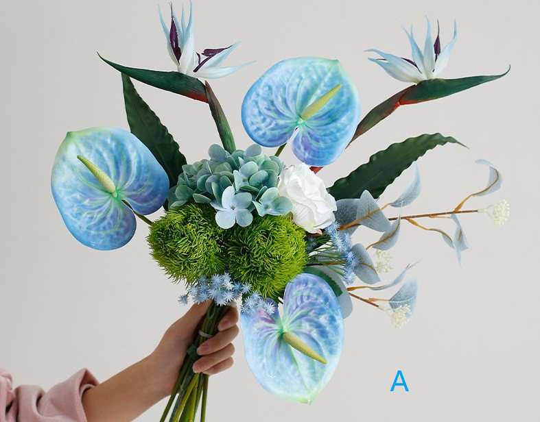 【造花 花束 ギフト対応】暮らしに彩りと癒しを届ける、上質インテリアブーケ4種セット（選べるカラー）