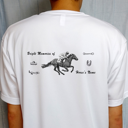 オーダーメイド/ドライTシャツ/オリジナル/競争馬イラスト作成/ウマ