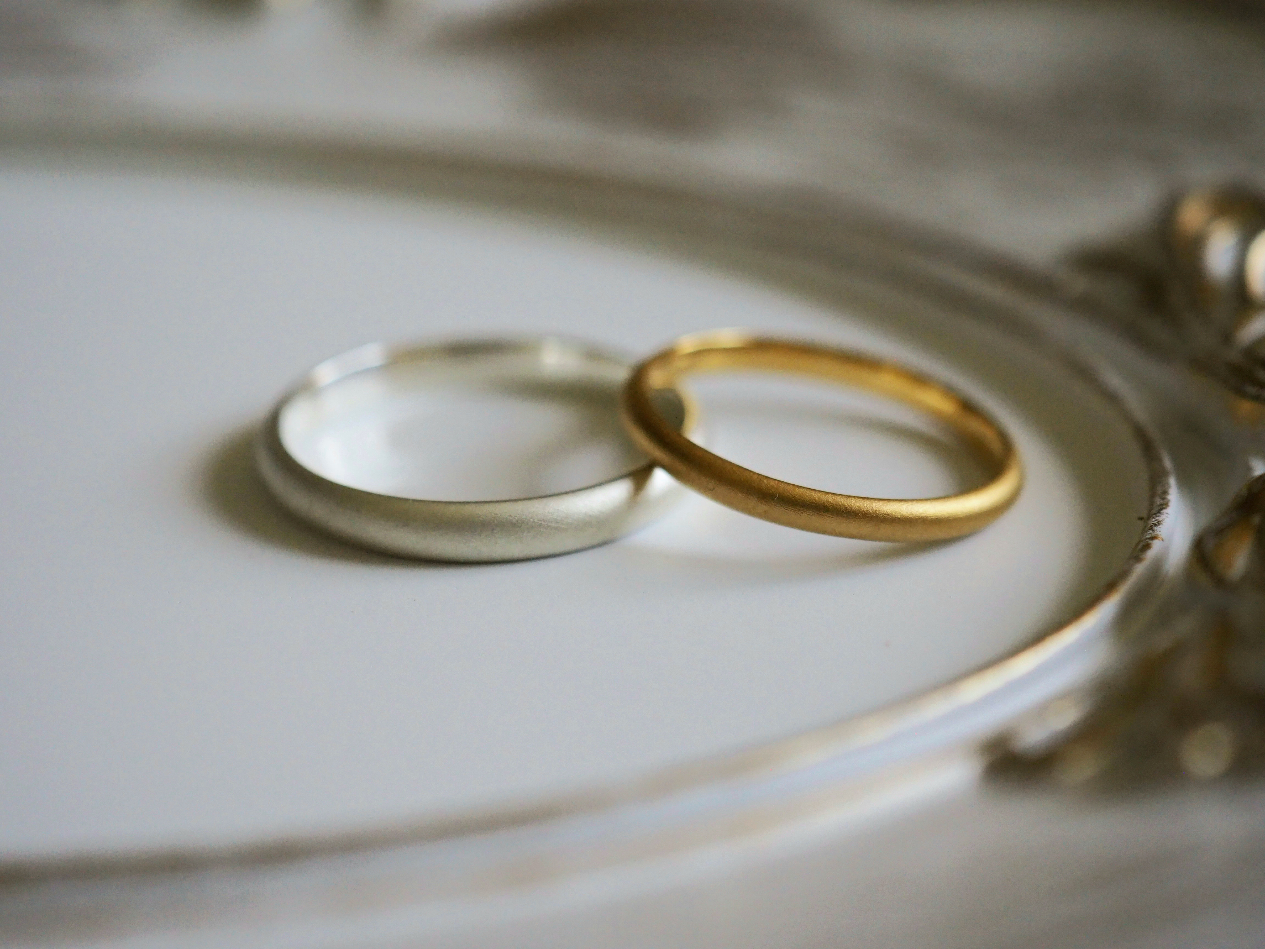 結婚指輪 / ペアリング/ マリッジリング/つや消し/マット/プラチナ&K18