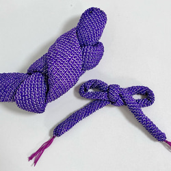 日本髪（鹿の子・ちんころセット）紫 和装小物（帯・半襟） T☆room