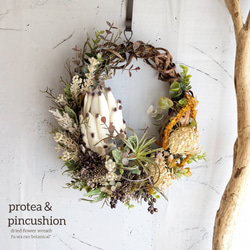 ディコンドラシルバーフォール ドライフラワーリース リース fu