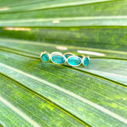 K18YG ミャンマー産 天然ヒスイ A貨 15号 リング 硬玉 Jade 翡翠 ミャンマー産天然無処理翡翠 ジュエリー リング 藍水 冰 K18