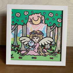 原画】貼り絵❤︎終わらない夜の物語 イラスト wonder woods 通販  