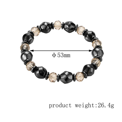 レア電磁波対策　貴重　天然石　クラスター SSP261 天然石 黒胆石×水晶ブレスレット 電磁波対策 電磁波防止 健康