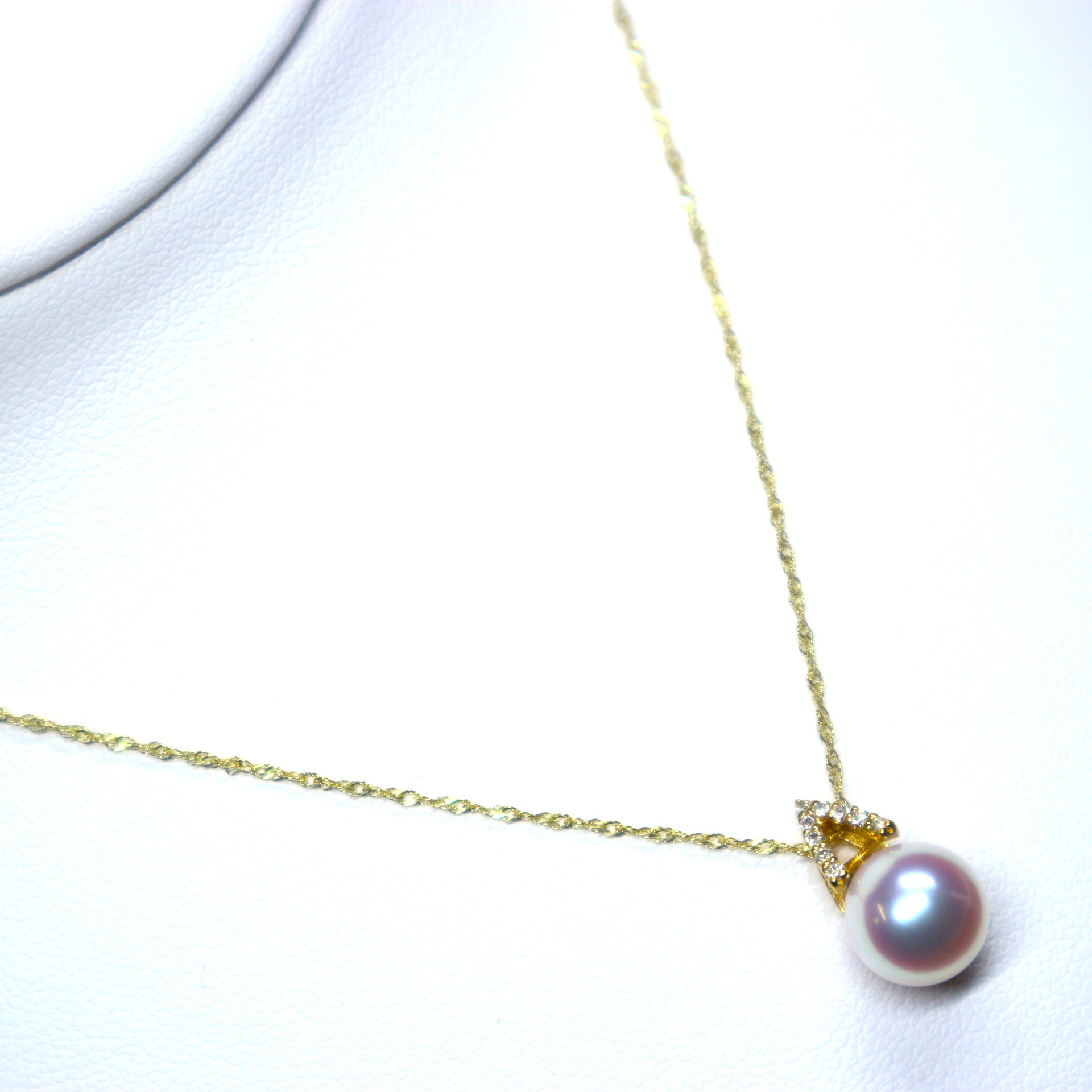 K18アコヤ真珠ペンダント㉘（8.5mm珠）