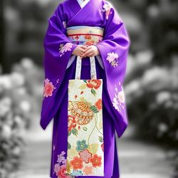 送料無料】七五三 3歳 7歳 女の子 大正ロマン 千歳飴袋 春の舞【一点物